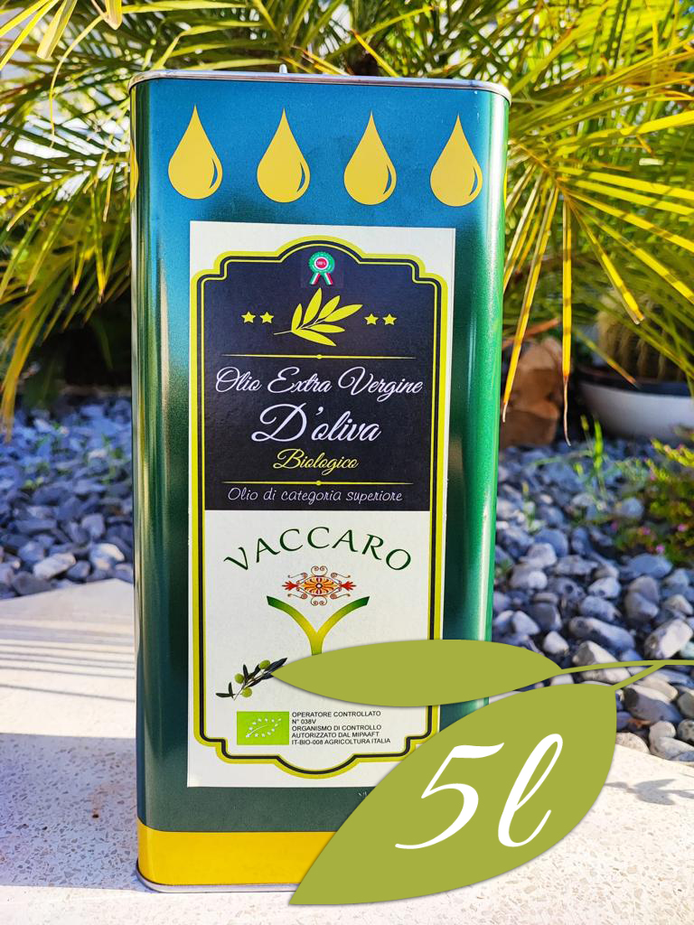 5l Olio Extravergine di Oliva Biologico Tenute Vaccaro Palma di Montechiaro